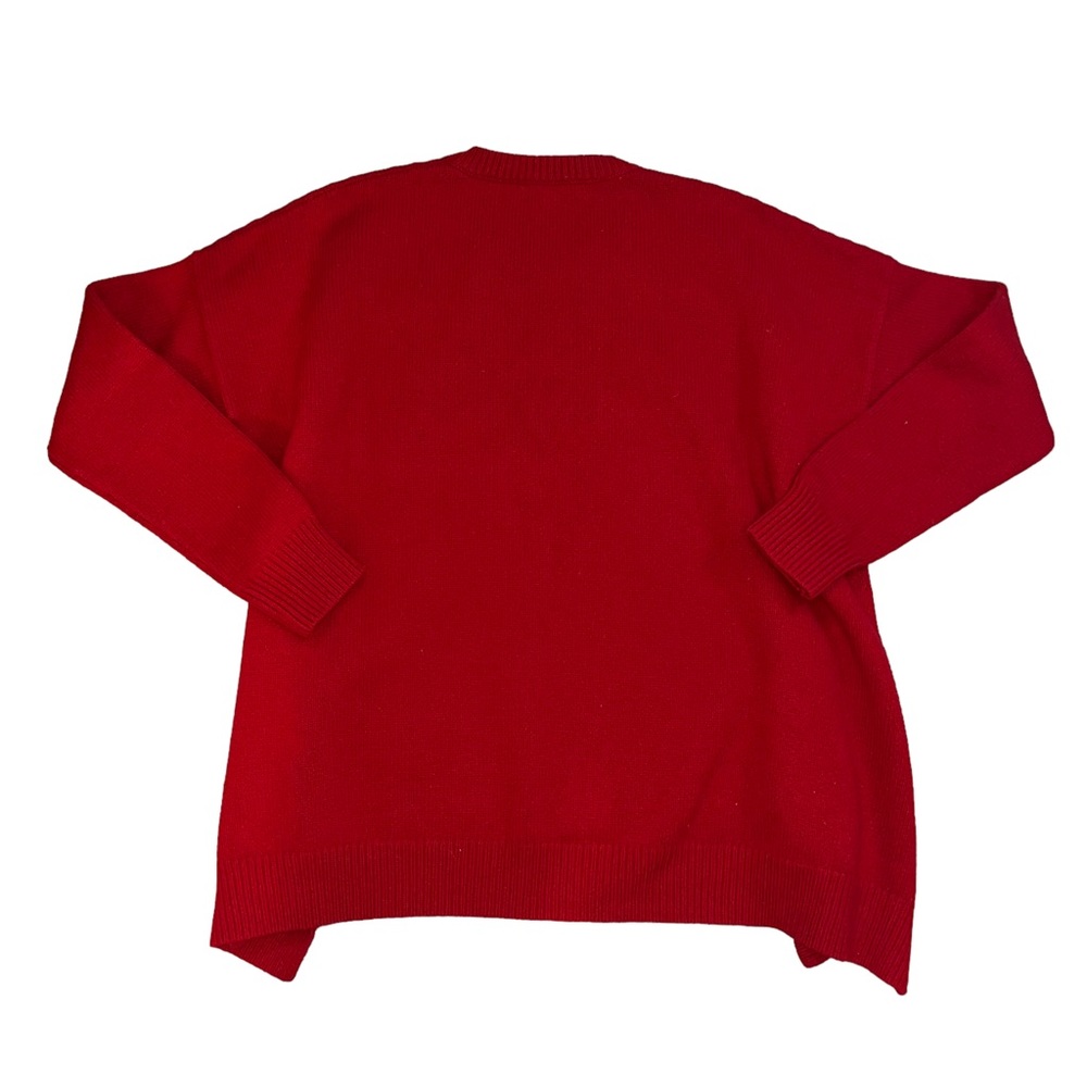 Derek Lam Los Angeles Cable Knit Pullover Sweater Red Sz XL - Picture 5 of 7